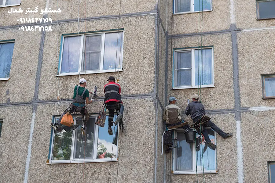 آب بندی انواع نمای ساختمان در مازندران