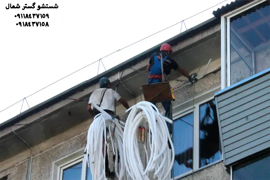 آب بندی اصولی نما در مازندران با راپل